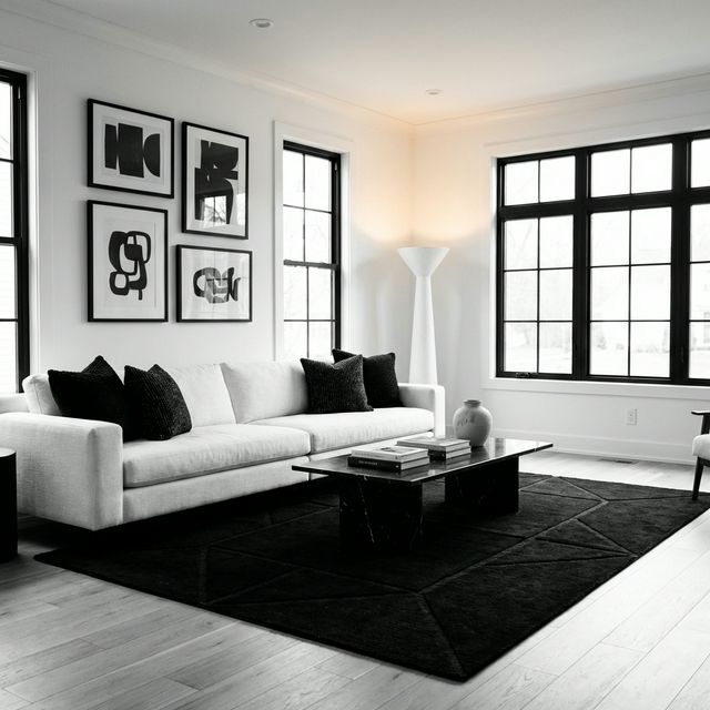 Black and white living room ideas (2026)