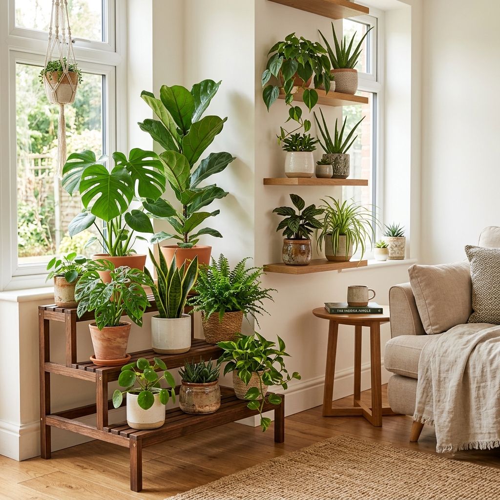 How to arrange plants in your living room